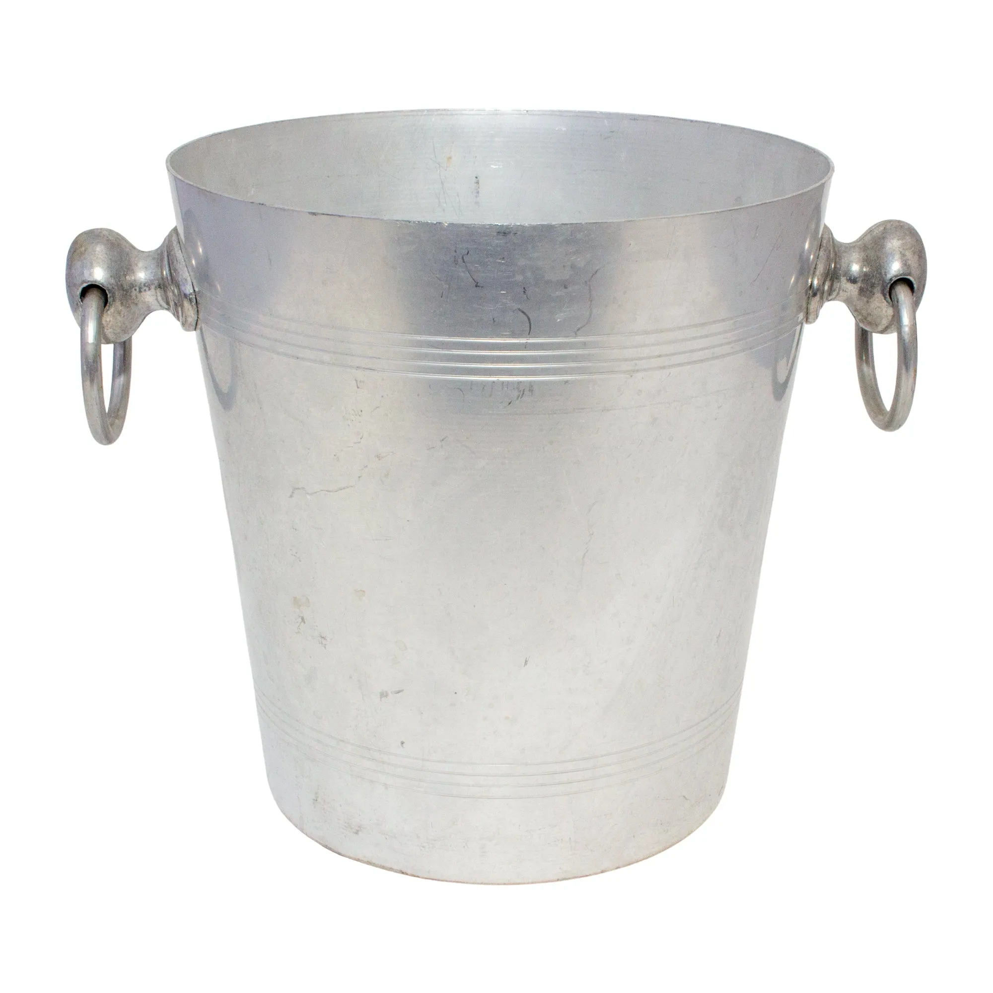 Vintage French Metal Ice Bucket | de Castellane Label