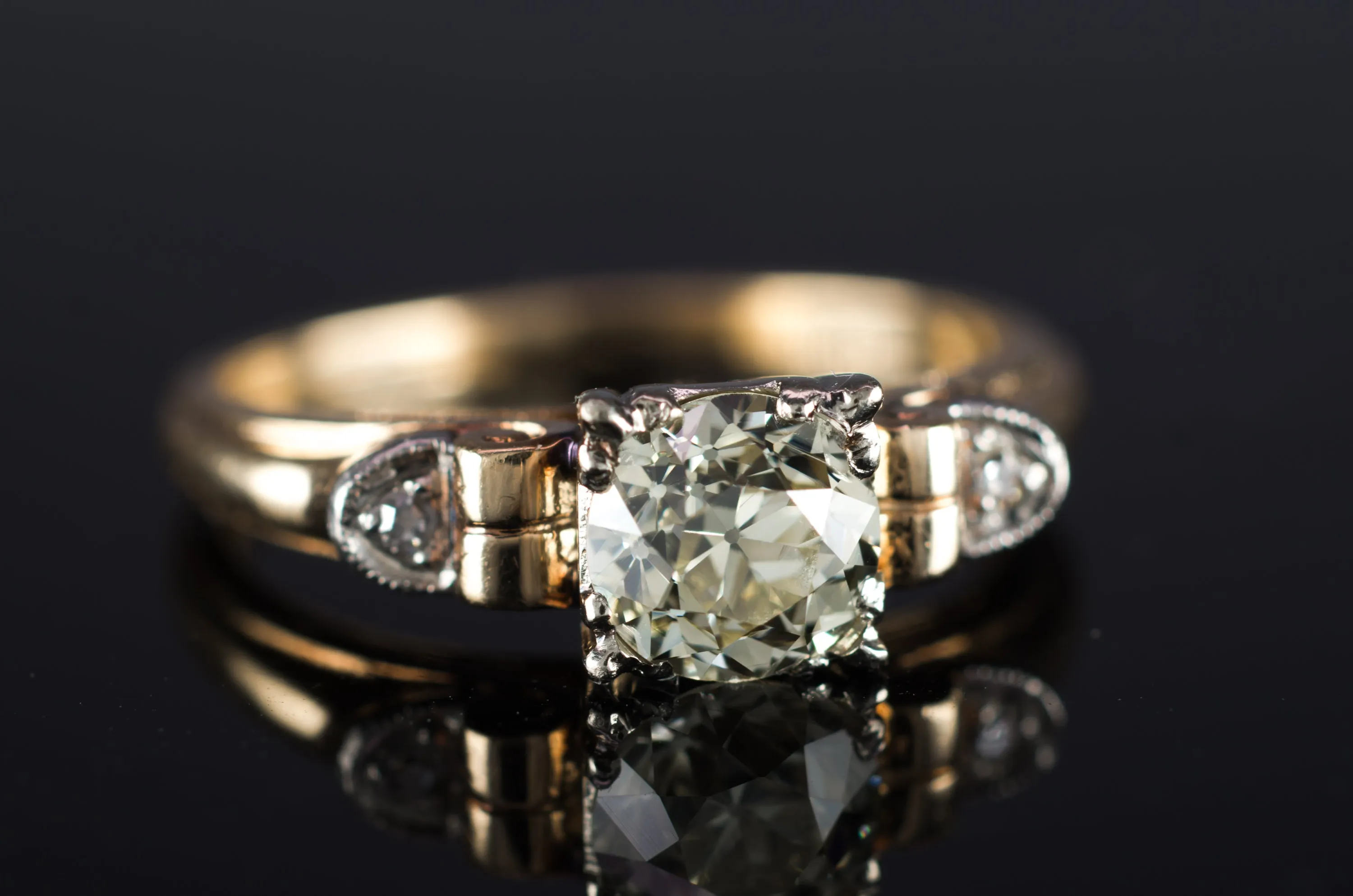 VINTAGE OLD EUROPEAN CUT DIAMOND RING