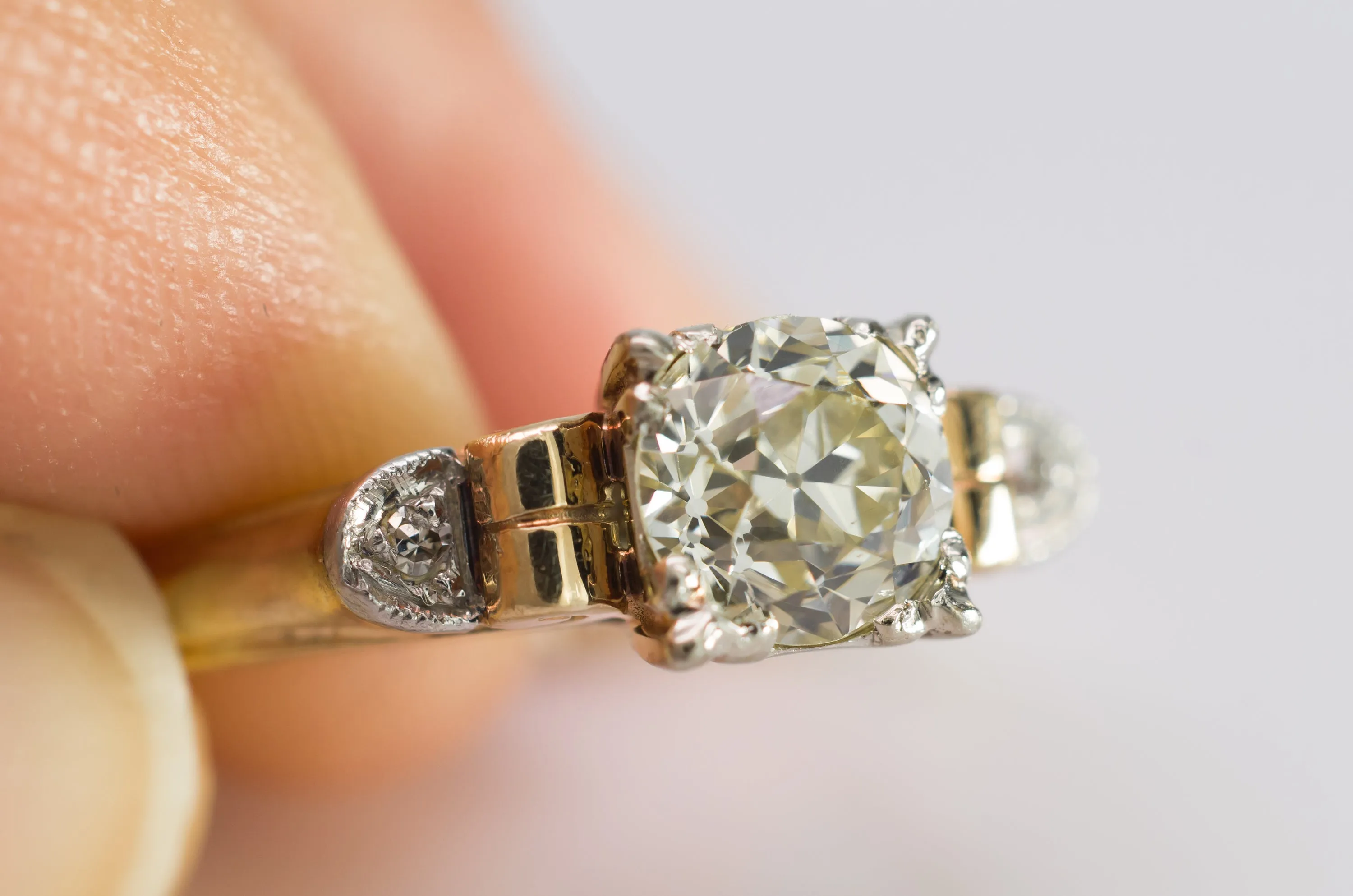 VINTAGE OLD EUROPEAN CUT DIAMOND RING