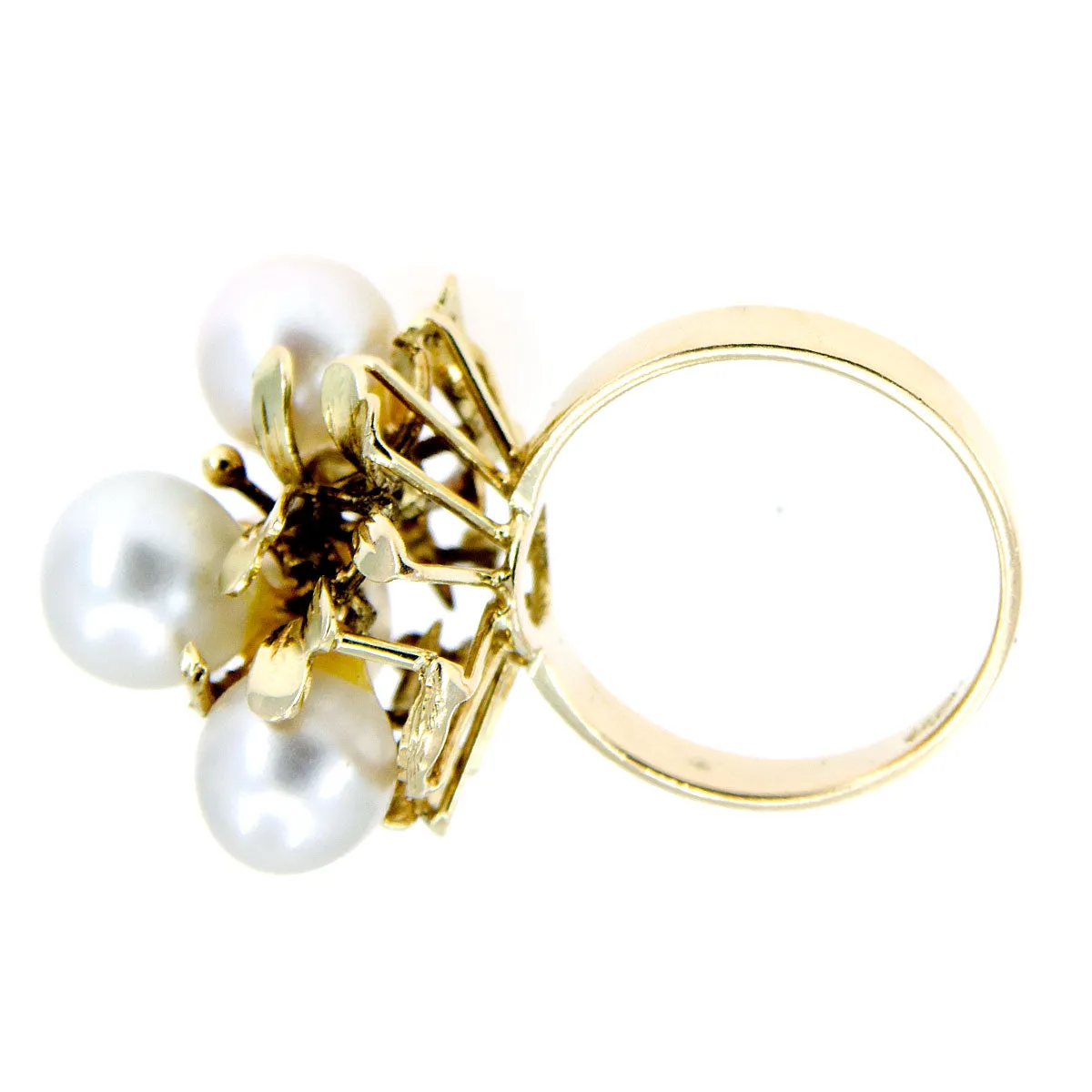 Vintage Pearl Floral Motif Ring