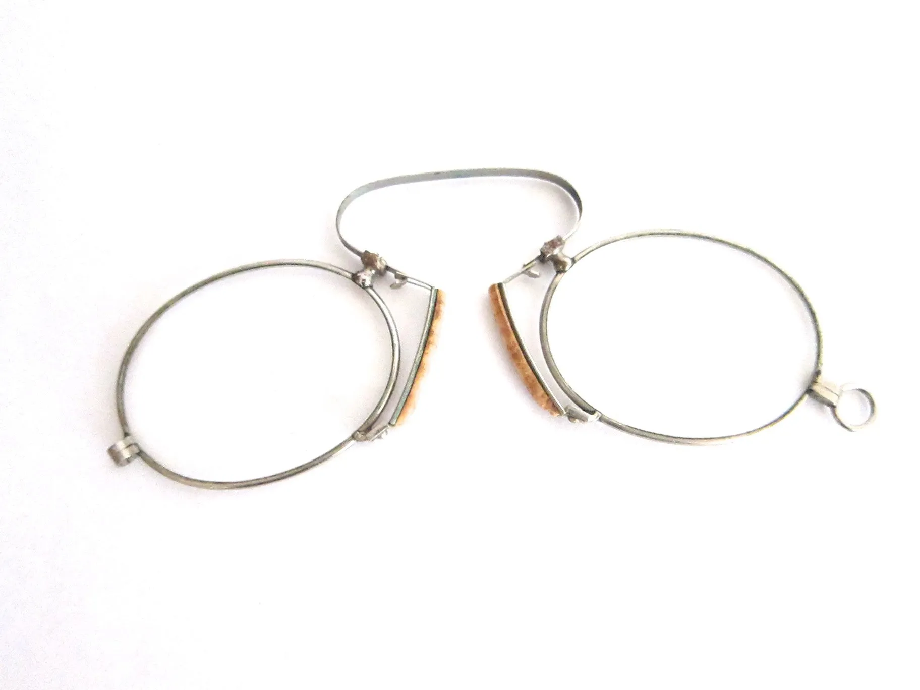 Vintage Pince Nez Glasses with Leather Case