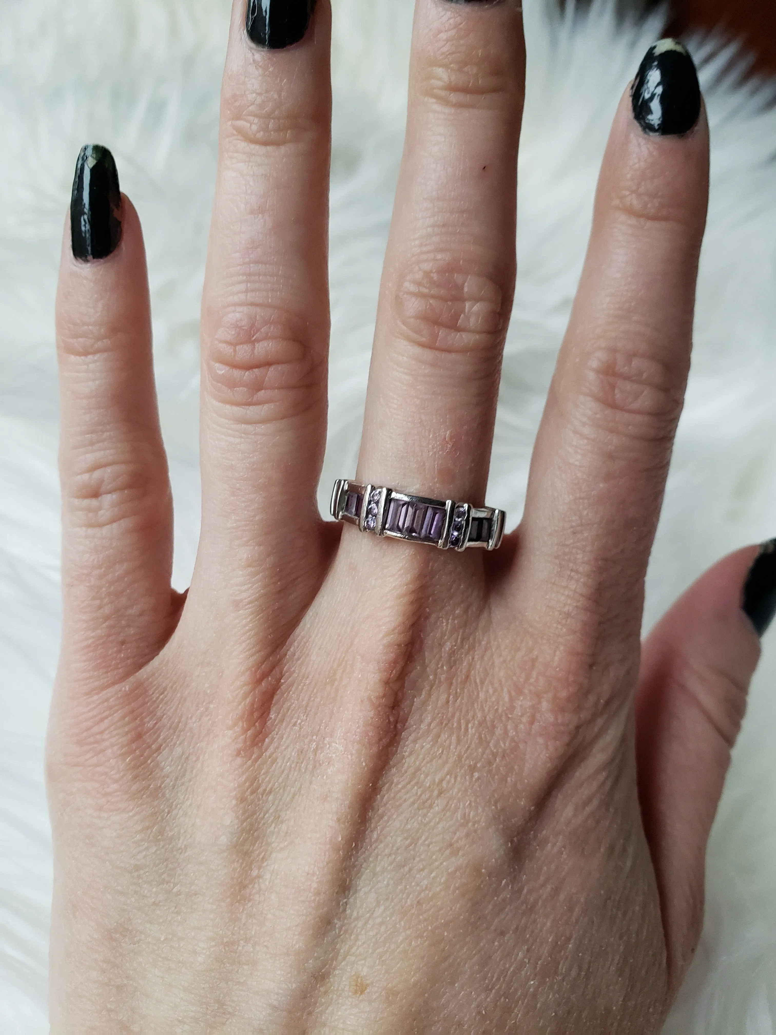 Vintage - Purple & Silver Ring