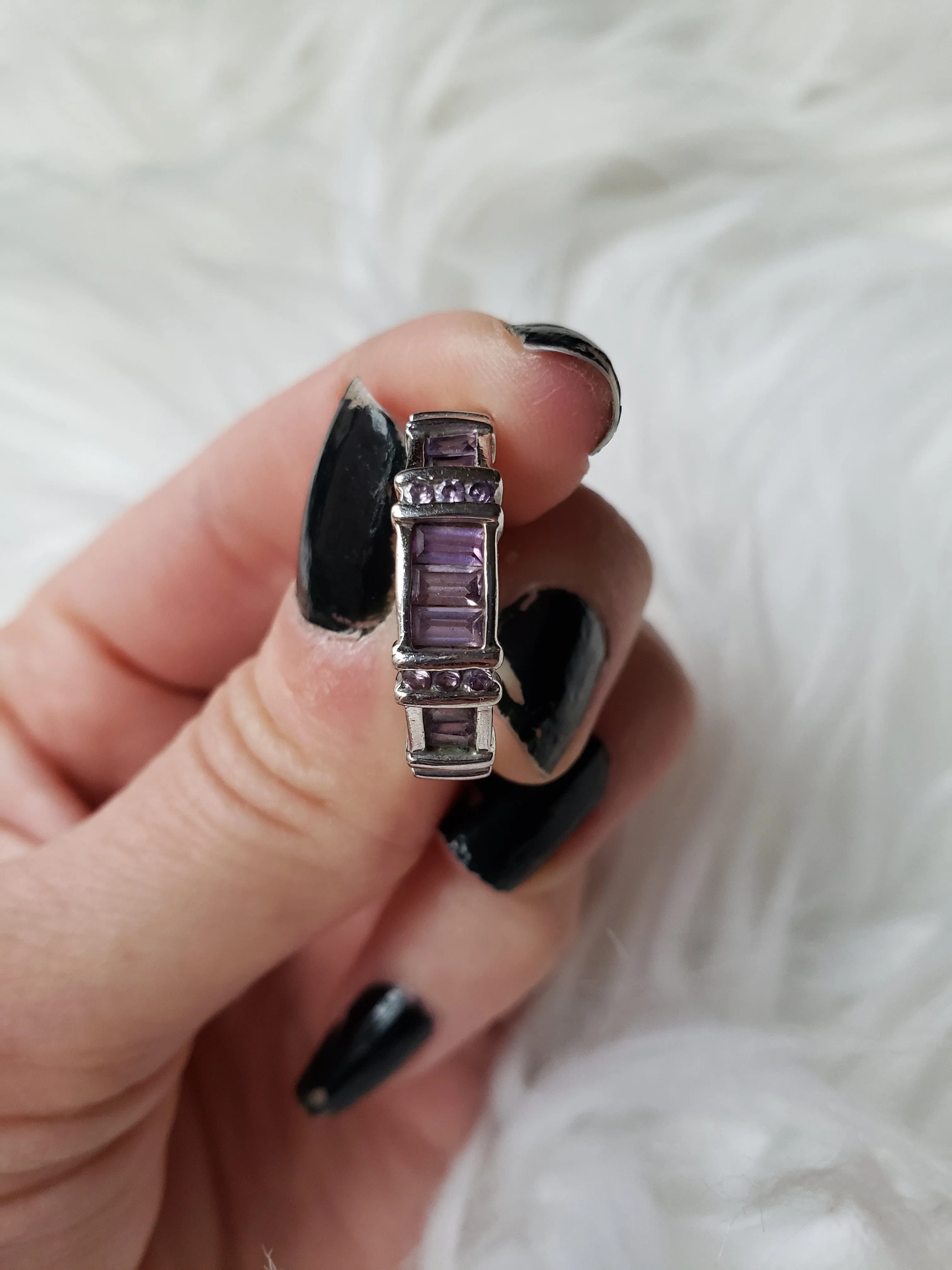 Vintage - Purple & Silver Ring
