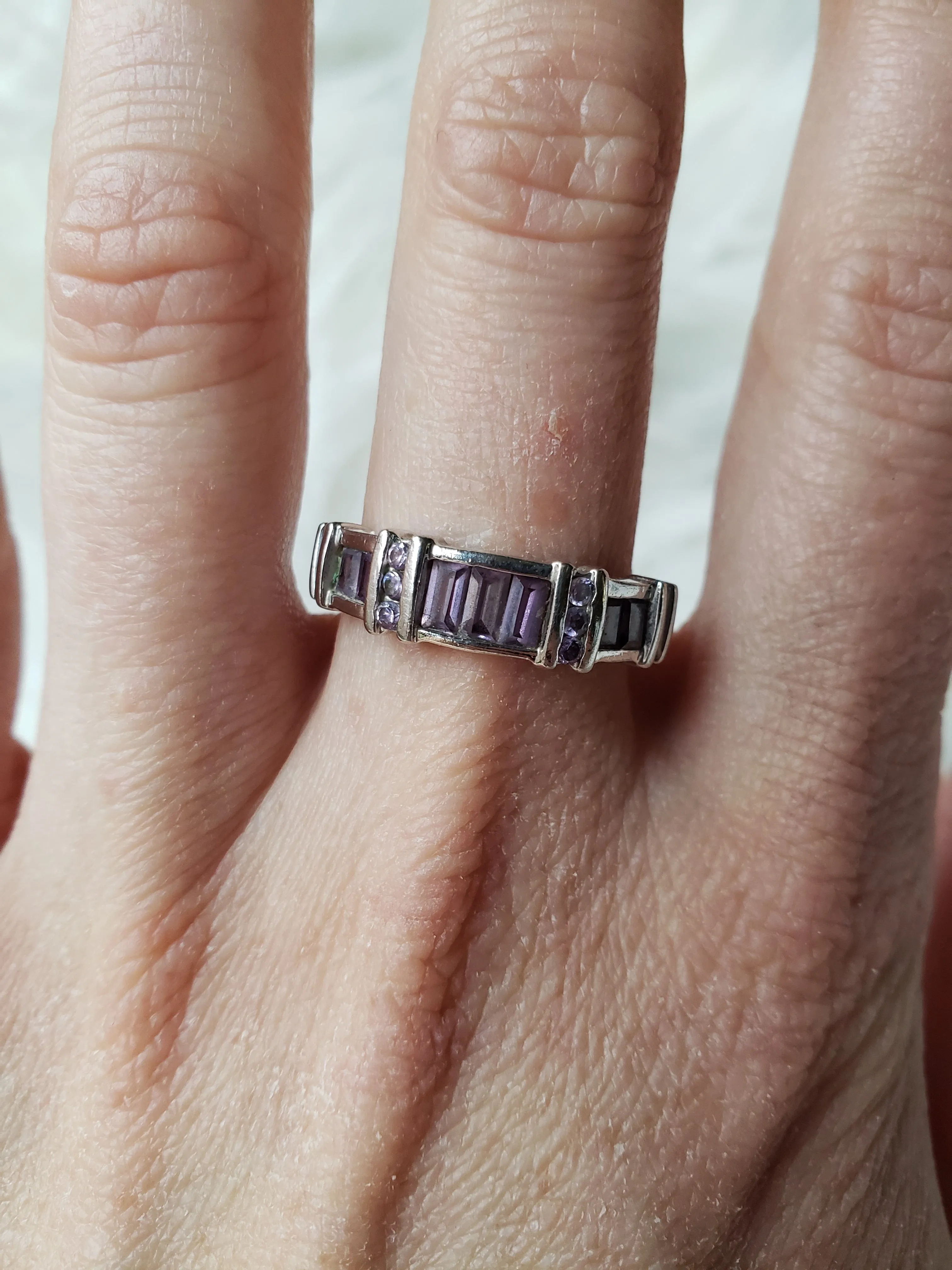 Vintage - Purple & Silver Ring