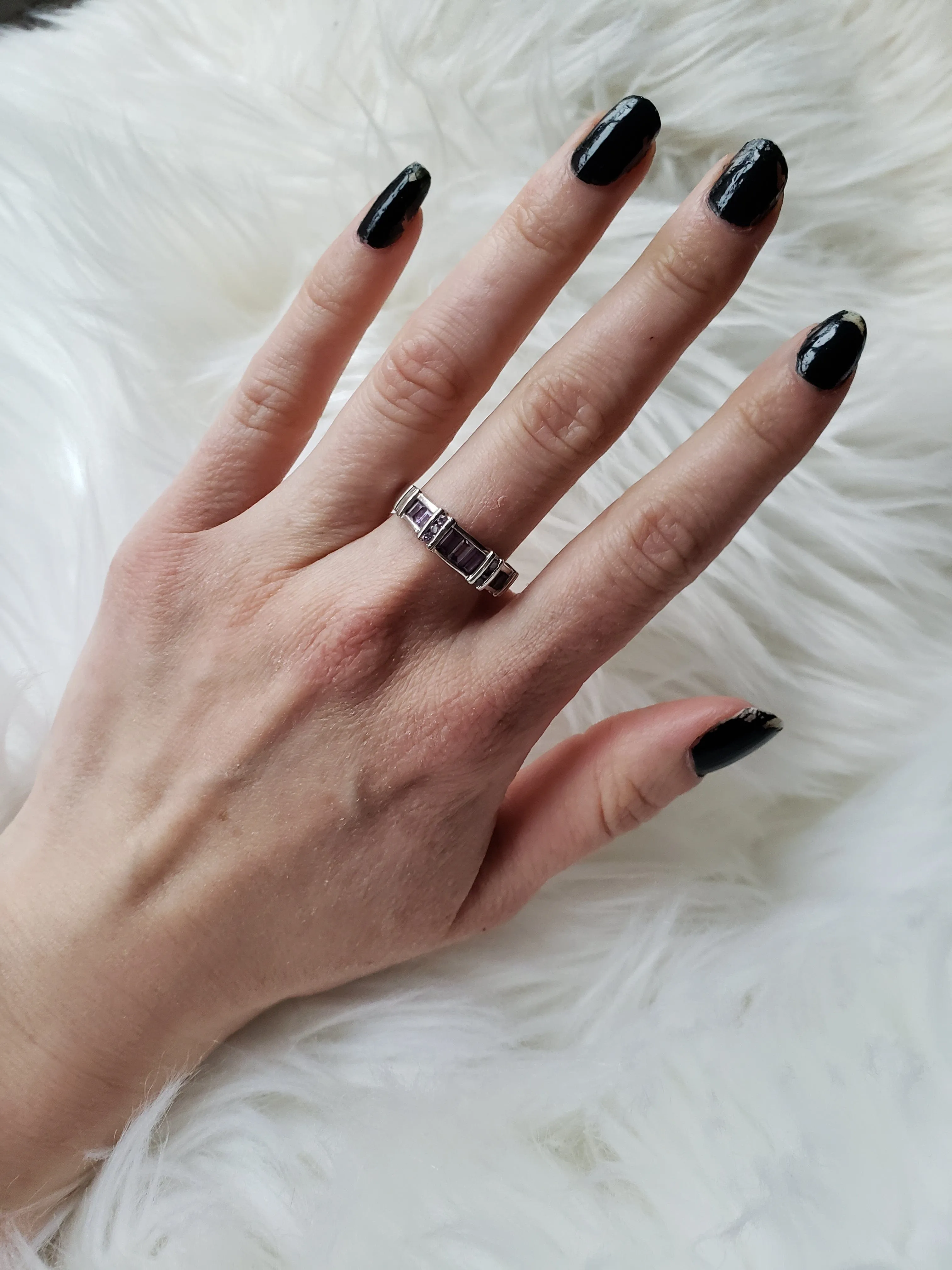 Vintage - Purple & Silver Ring