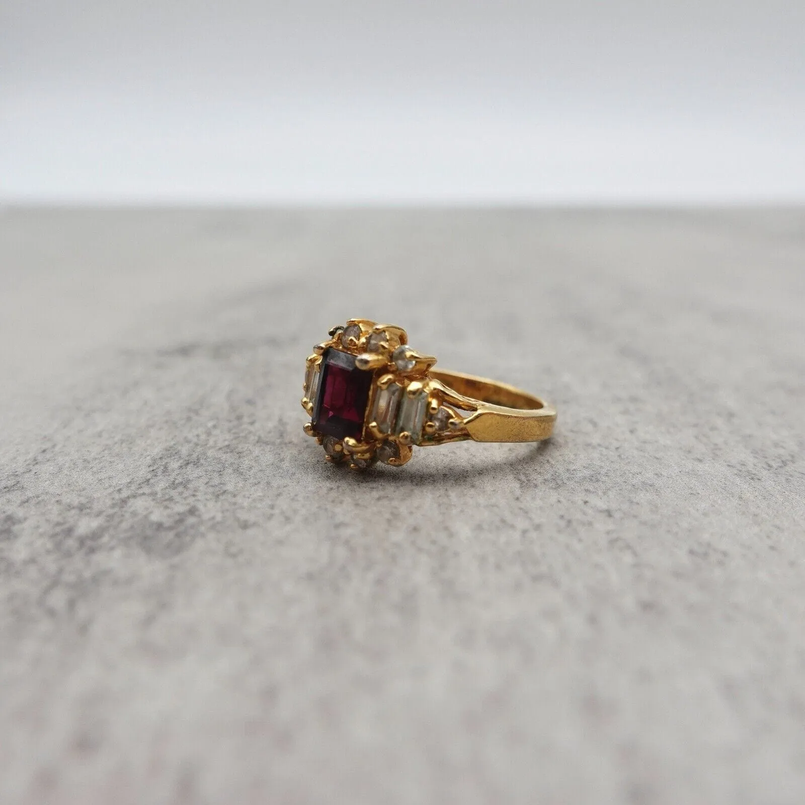 Vintage - Purple Emerald Cut Ring