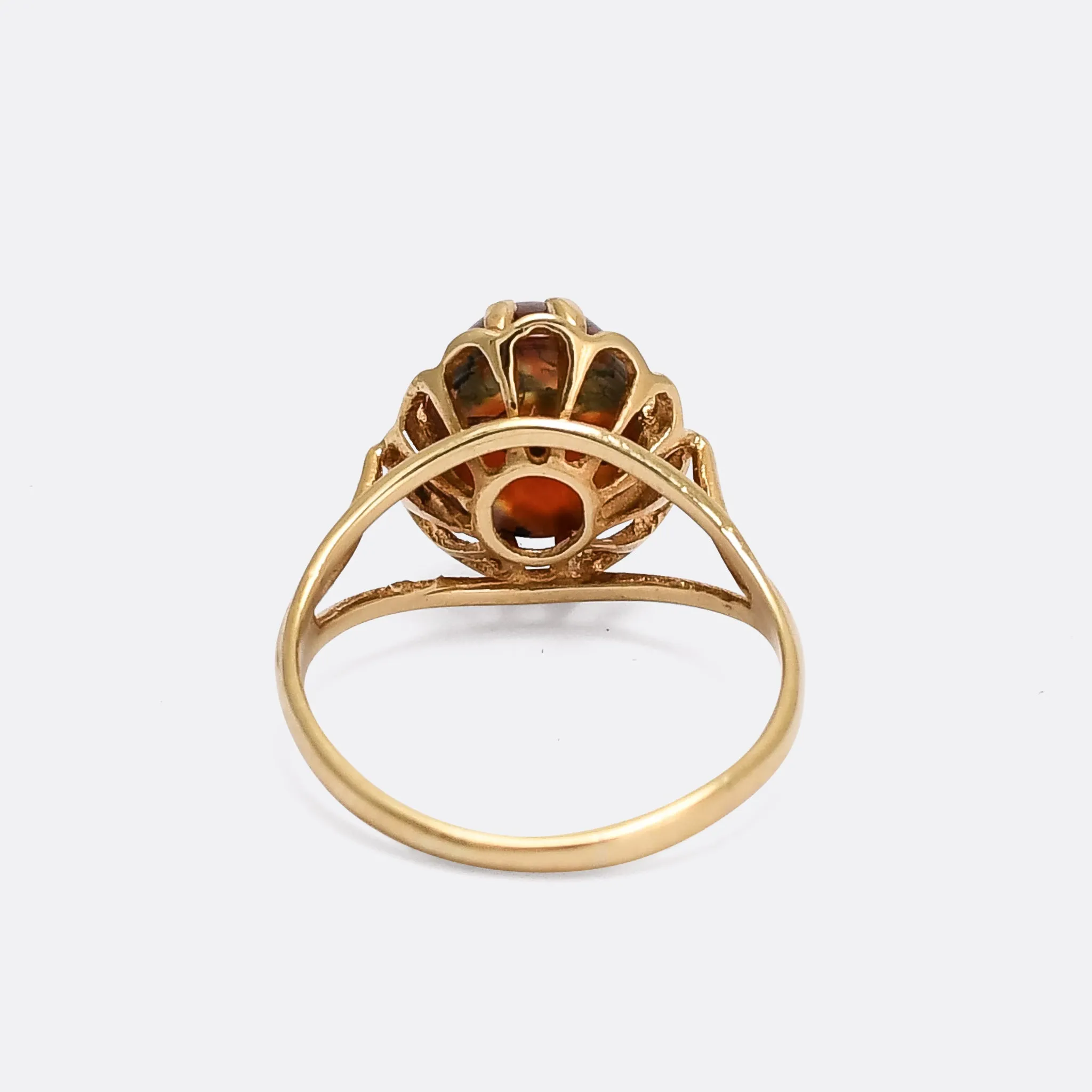 Vintage Red Moss Agate Ring
