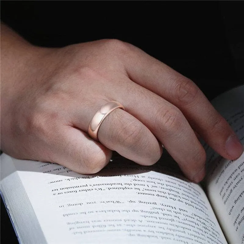 Vintage Rose Gold Tungsten Carbide Wedding Band