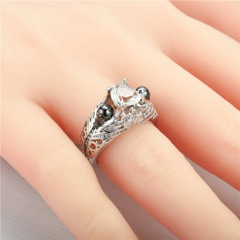 Vintage Skull Heart Ring