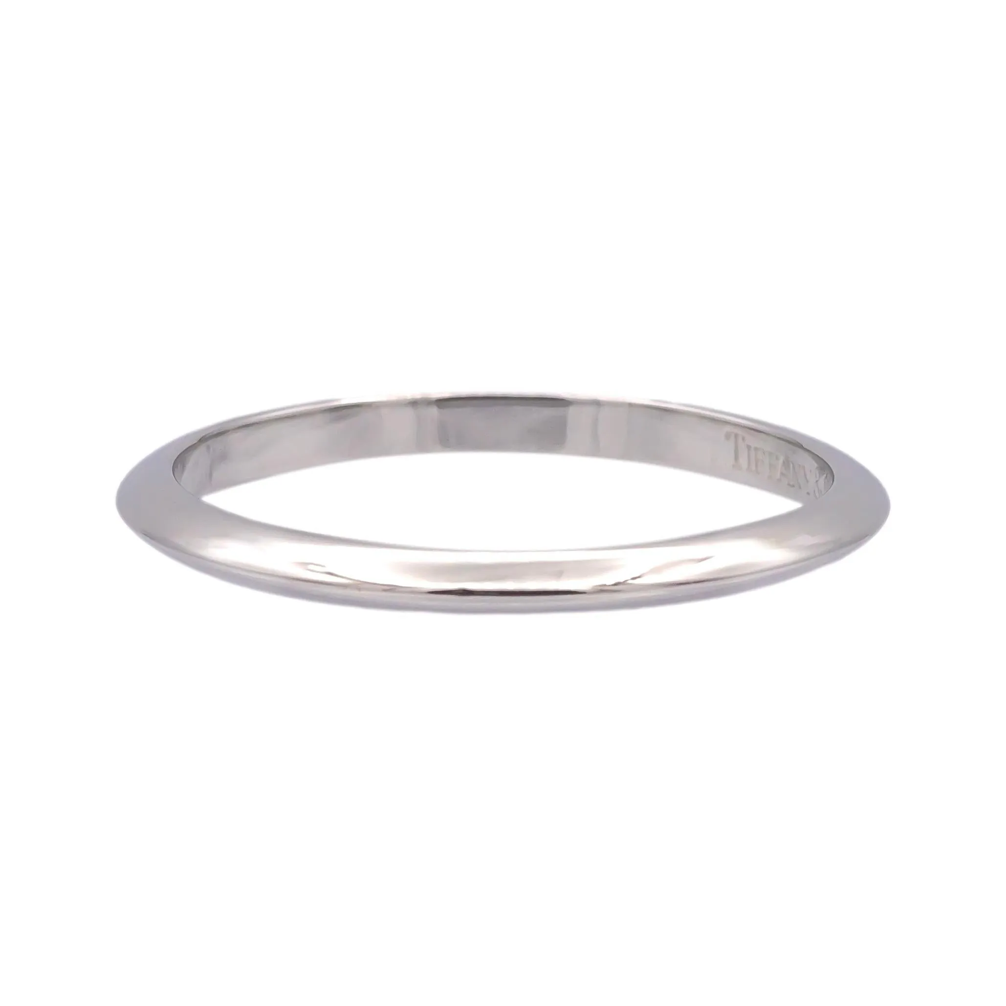 Vintage Tiffany & Co. Platinum Knife-Edge Wedding Band Ring 1.8mm
