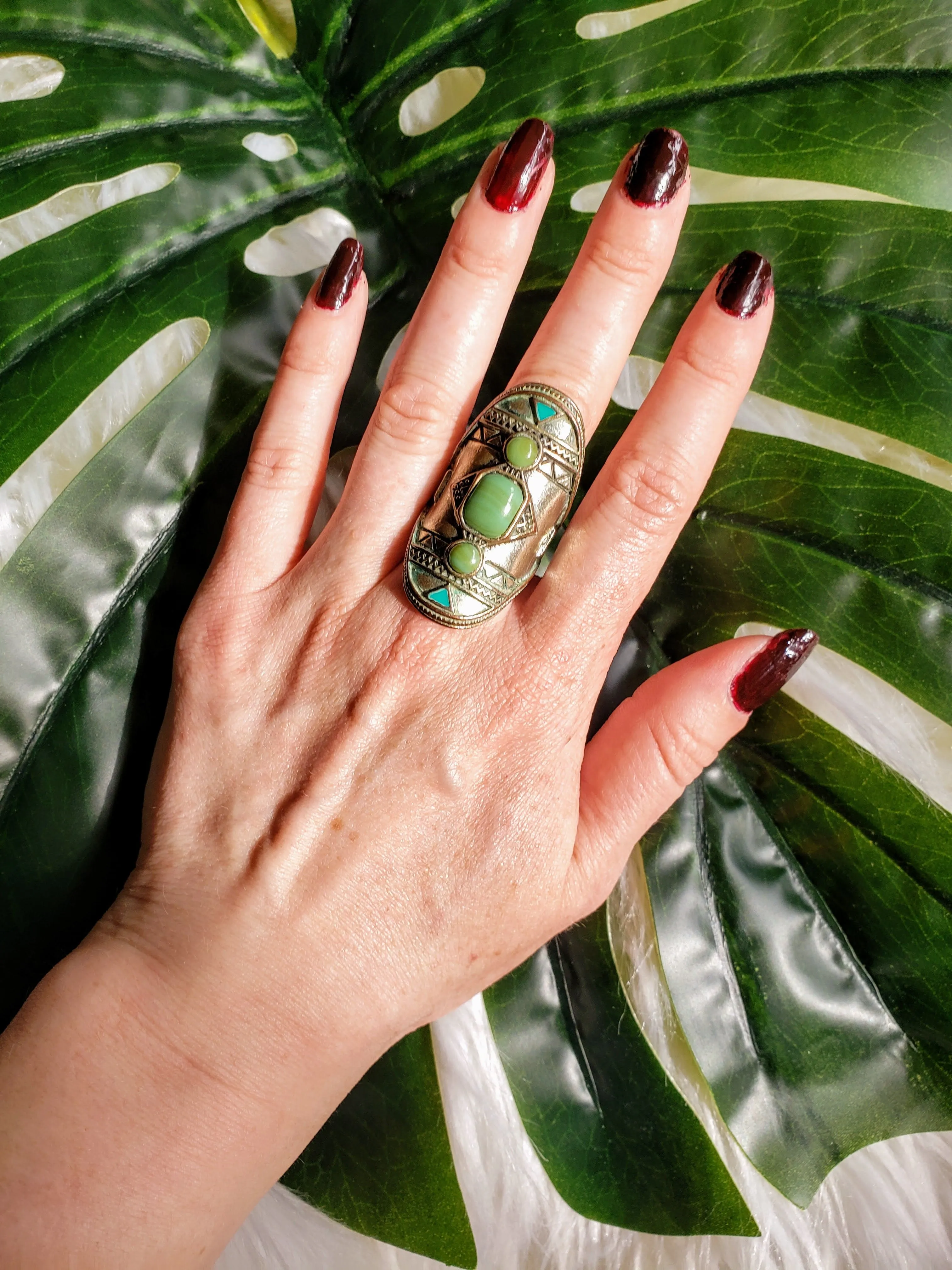 Vintage - Turquoise Armor Ring