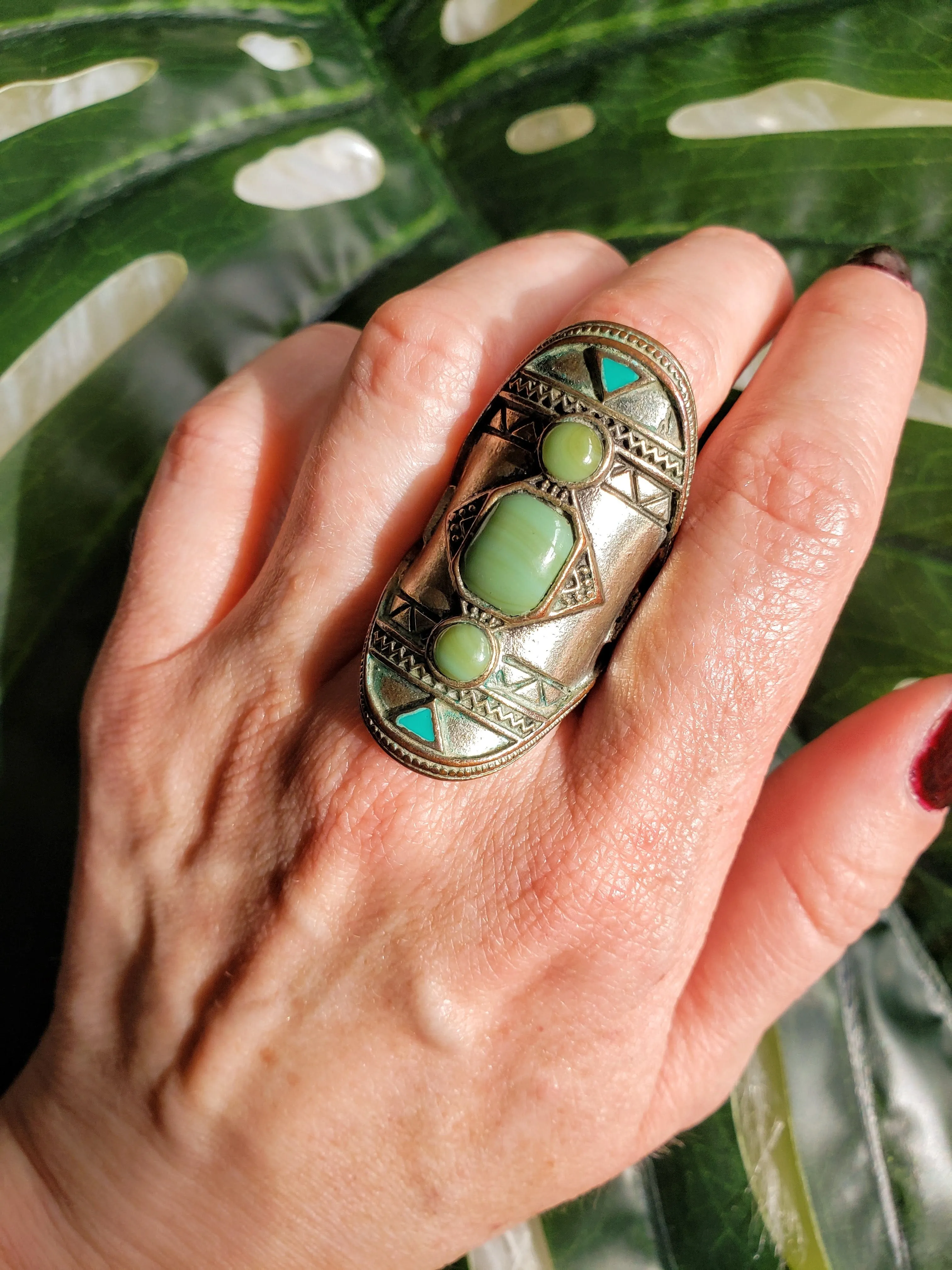 Vintage - Turquoise Armor Ring
