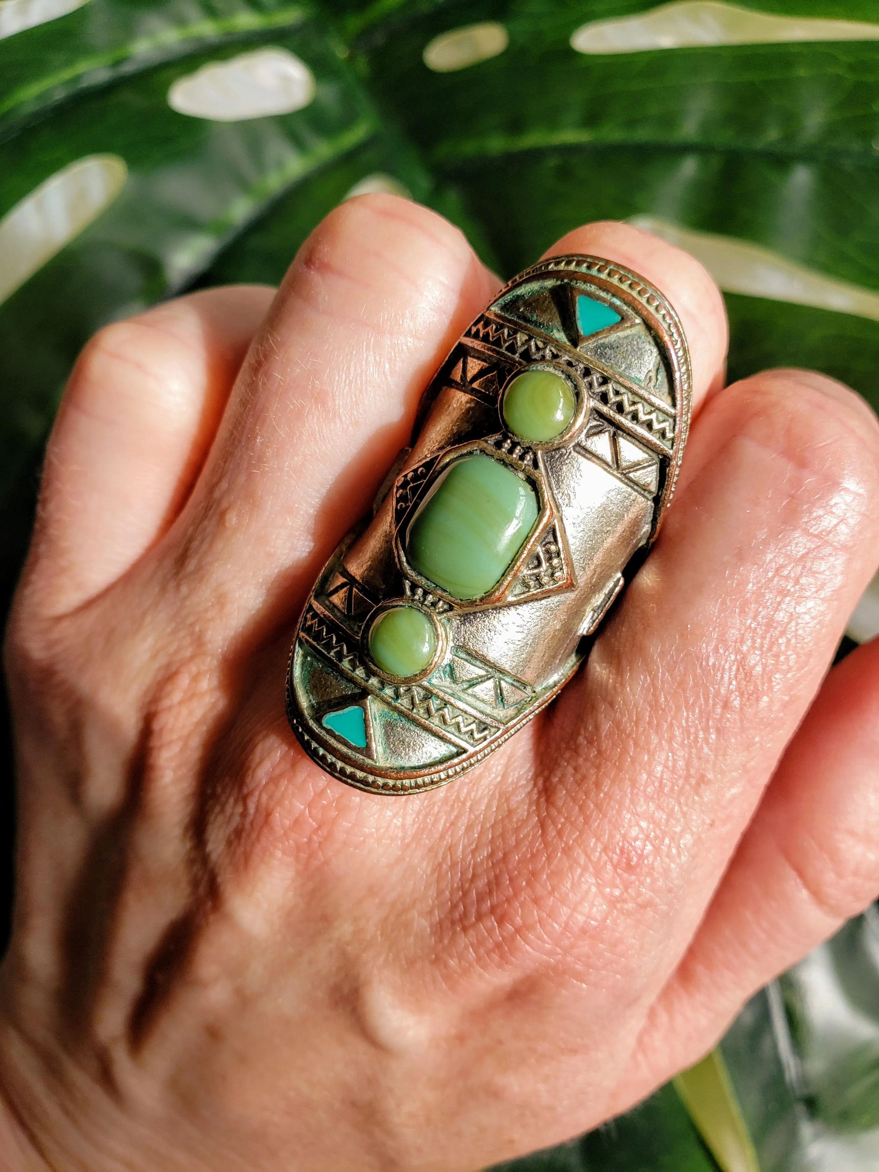 Vintage - Turquoise Armor Ring