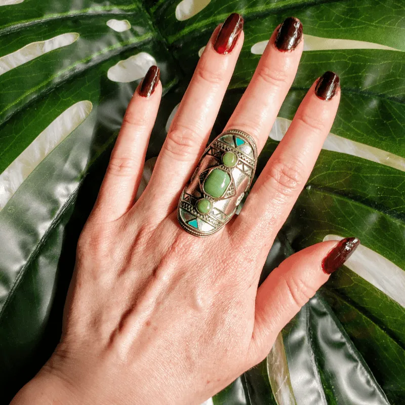 Vintage - Turquoise Armor Ring