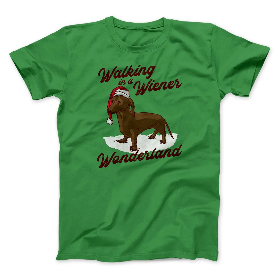Walking In A Wiener Wonderland Men/Unisex T-Shirt