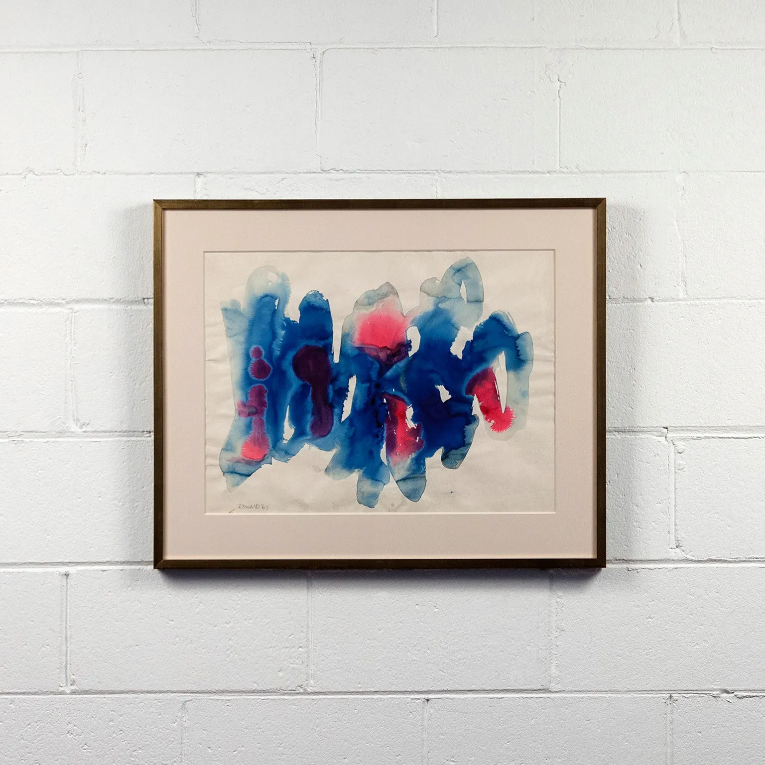 WILLIAM RONALD "BLUE RASPBERRY" WATERCOLOR, 1967