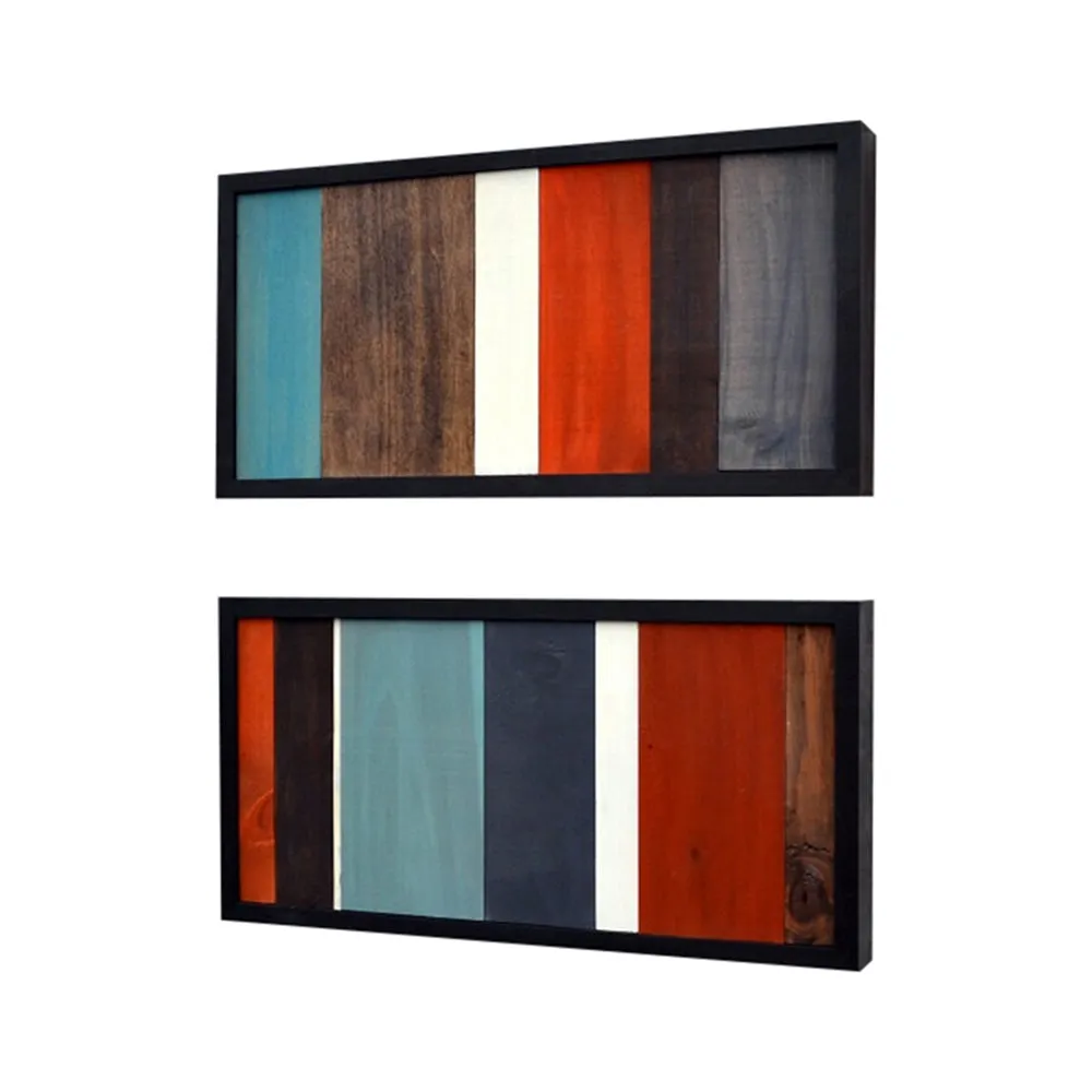 Wood Sculpture Art - Modern Wall Art - 12x24 set