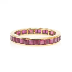 Yellow Gold and Ruby Eternity Band